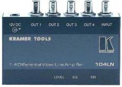 Bandwidth 400 MHz EQ: 0 to 10.2dB EQ: 0 to 10.2dB AC Adapter Kramer  104LN